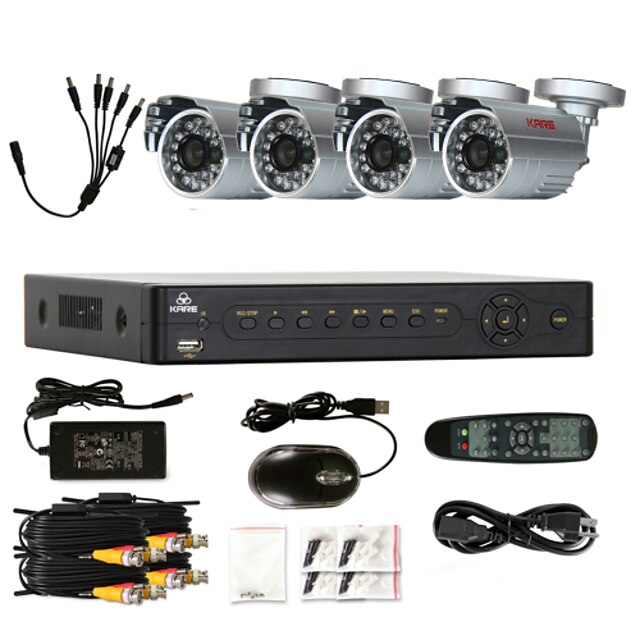  каре 4ch p2p HDMI DVR & 4 * видеонаблюдения система видеонаблюдения на открытом воздухе ПЗС-камеры Sony