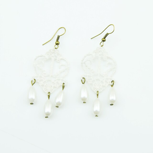  Coolshine Exaggerate Pearl Lace Earrings-2014-201-LSR011