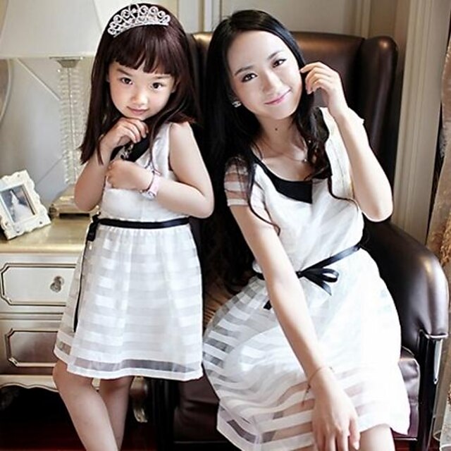  Family’s Fashion   Doll Collar Fashion Short Sleeve  Organza Parentage Clothes