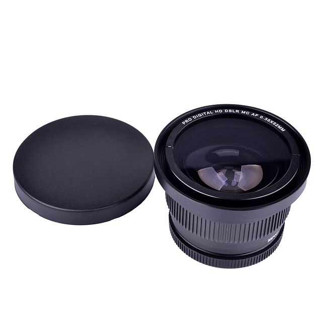  52mm 0.35x Super Fisheye Wide Angle Lens for Cannon Nikon Sony Fuji kameraer