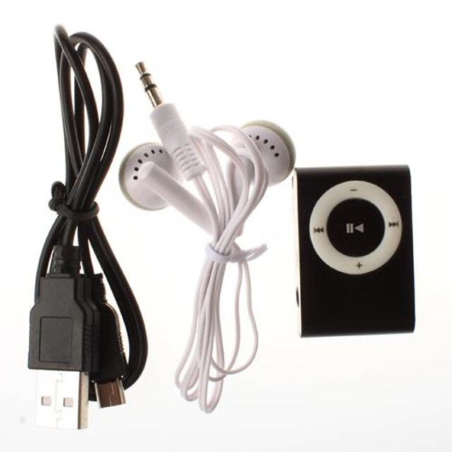  Mini clip MP3-speler met plug-in Micro SD-kaart/TF-kaartlezer (verschillende kleuren) 