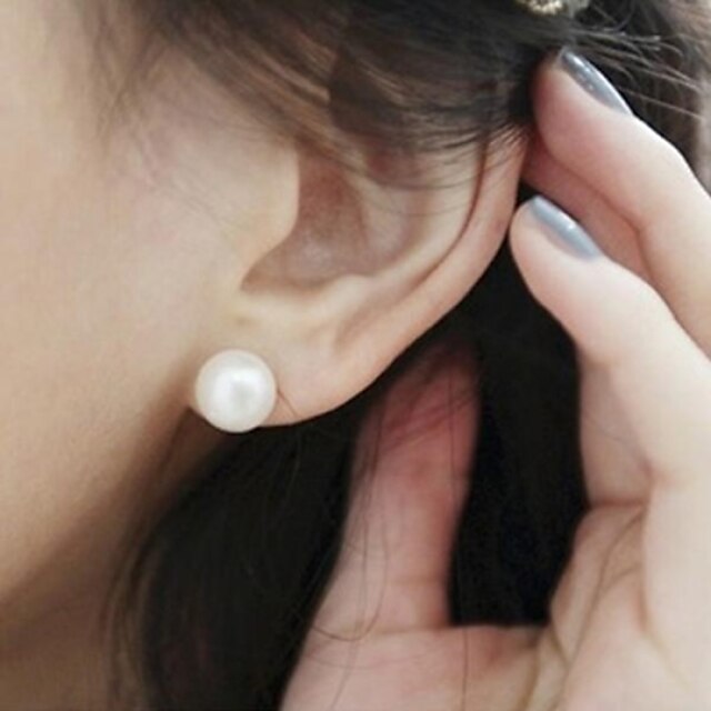  Women's Pearl Stud Earrings - Pearl For Wedding Party Daily