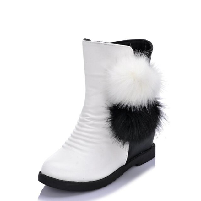  Women's Flat Heel Suede 10.16-15.24 cm / Booties / Ankle Boots Fall / Winter Black / White