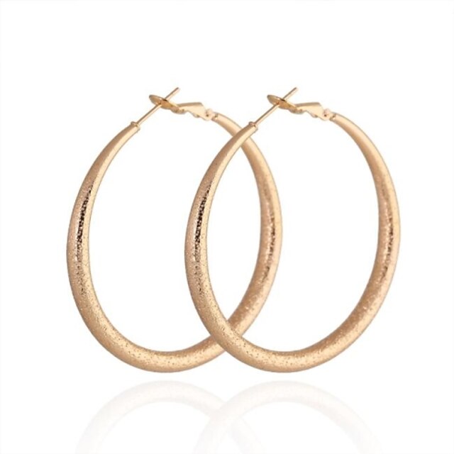  Kvinnans nya mode elegant 18K guldpläterad Hoop Round Earring ER0317