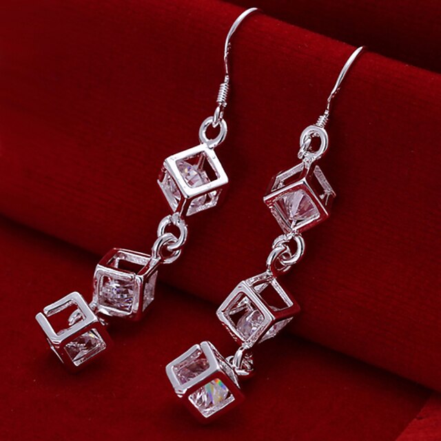  Women's Drop Earrings Dangle Earrings Silver Plated Earrings Jewelry Silver For