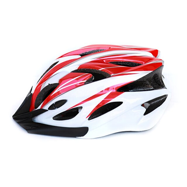  18 Vents EPS PC Sports Mountain Bike / MTB Road Cycling Cycling / Bike - Red and White Unisex