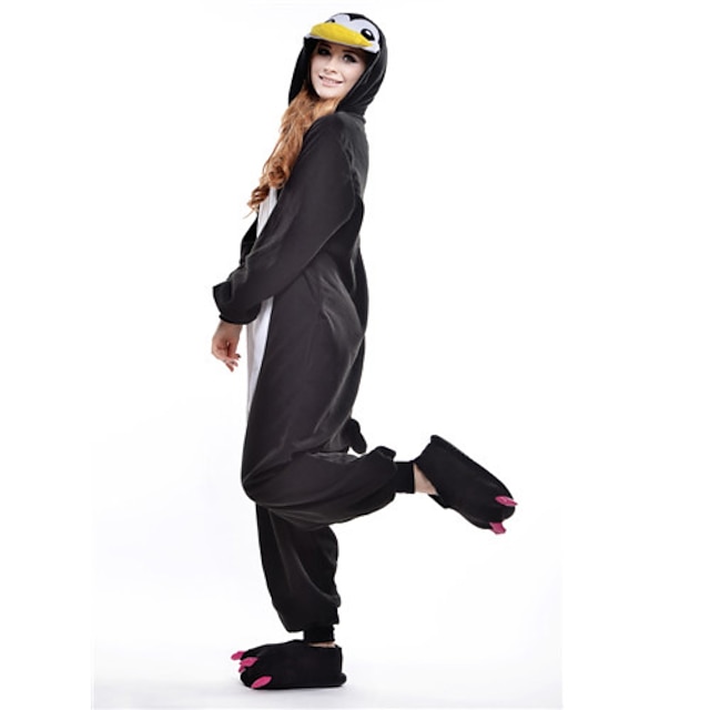 Toys & Hobbies Cosplay & Costumes | Adults Kigurumi Pajamas Penguin Animal Onesie Pajamas Polar Fleece Black Cosplay For Men and