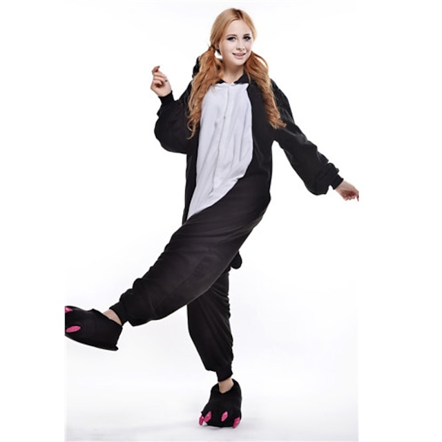 Toys & Hobbies Cosplay & Costumes | Adults Kigurumi Pajamas Penguin Animal Onesie Pajamas Polar Fleece Black Cosplay For Men and