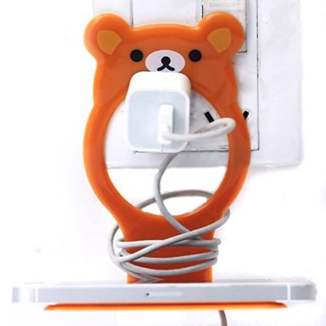  malý medvěd držák ve tvaru plastový mobilní telefon poplatek (náhodné barvy) x 1 ks
