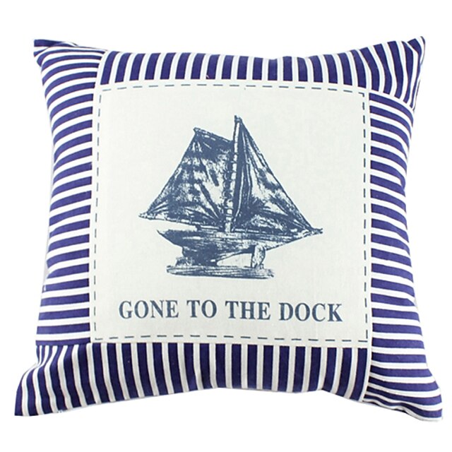  1 pcs Cotton/Linen Pillow With Insert Pillow Cover, Nautical Modern/Contemporary