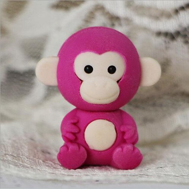  Cute Detachable Little Monkey Shaped Eraser (Random Color x 2 PCS)