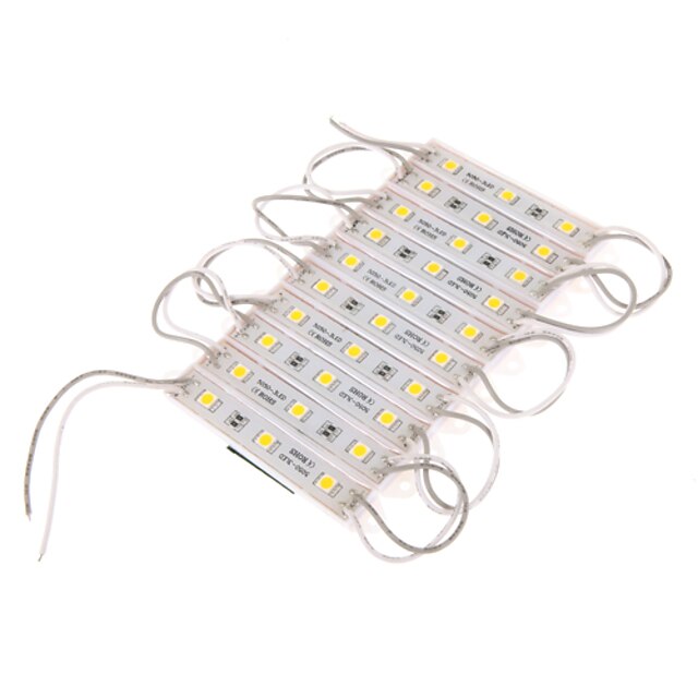  ZDM 10 group Waterproof IP65  5050 SMD LED Three Lights/Group of Bright Irrigation LED Module Warm White 3000-3500 K (DC12V).