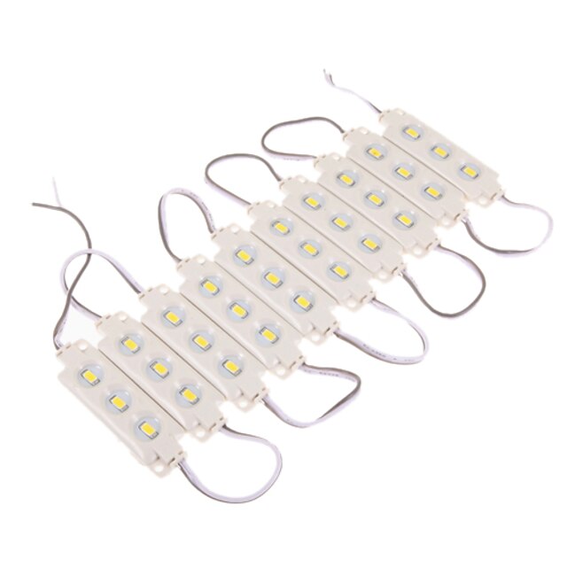  zdm 10 gruppe vandtæt ip65 5630 smd førte tre lamper / gruppe af ultra lyse højkvalitets sprøjtestøbte ledede moduler varm hvid 3000-3500 k dc12v