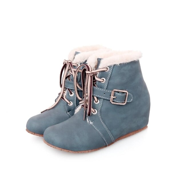  Women's Flat Heel Round Toe Boots with Lace-up (More Colors)