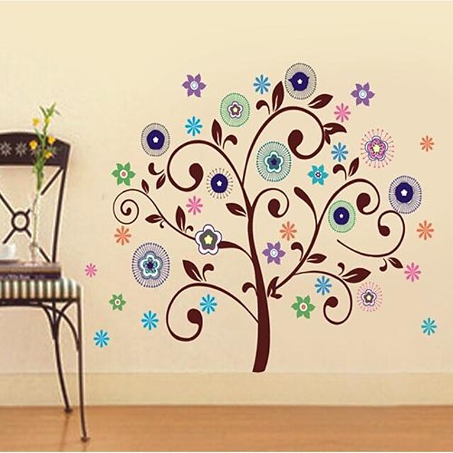  Createforlife ® flor de la buena Árboles Niños Parvulario etiqueta de la pared la pared del arte Tatuajes

