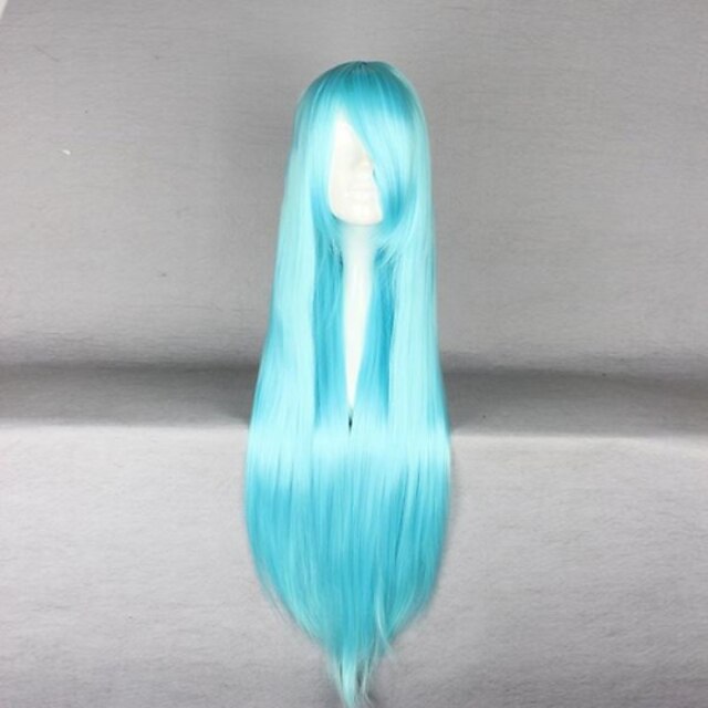  Cosplay Wigs Cosplay Cosplay Blue Long Anime Cosplay Wigs 80 CM Heat Resistant Fiber Female