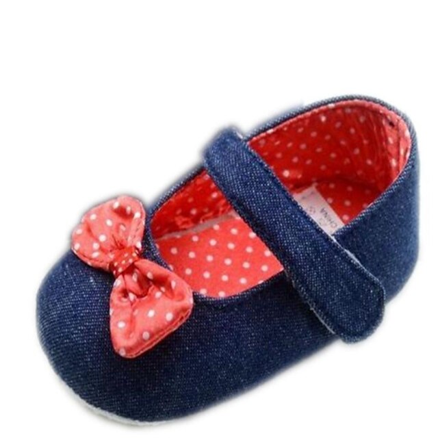  נעלי תינוק יומיומי כותנה שטוחות כחול