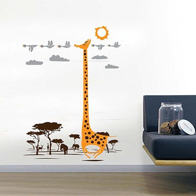  Createforlife ® girafe de bande dessinée Happy Trip enfants autocollant de pièce de crèche mur Wall Art Stickers