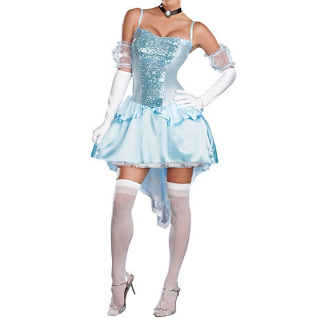 Elegant Askepot Blå Polyester Kvinders Halloween kostume 1569113 $28.74
