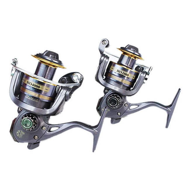 Fishing Reel Spinning Reel 5.2:1 Gear Ratio+8 Ball Bearings Right-handed / Left-handed / Hand Orientation Exchangable Sea Fishing / Bait Casting / Spinning / Freshwater Fishing