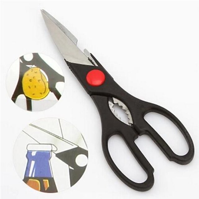  Multi-functional Stainless Steel Poultry Chicken Serrated Scissors Kitchen Shears Opener
