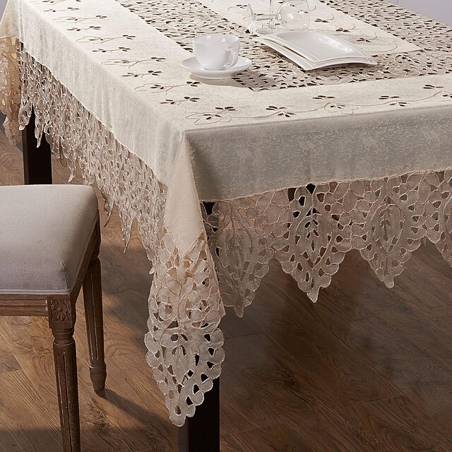  Linen / Cotton Blend Square Table Cloth Table Decorations 1 pcs