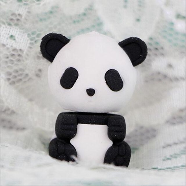  süßer abnehmbarer Panda-Radiergummi (zufällige Farbe x 2 Stück) für Schule / Büro