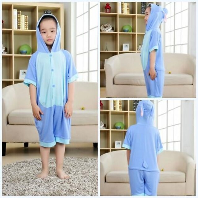  Lasten Kigurumi-pyjama Monster / Sininen hirviö Pyjamahaalarit Asu Modaali Cosplay varten Animal Sleepwear Sarjakuva Halloween Festivaali / loma