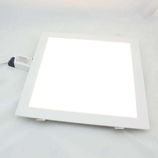  zdm 1pc 24w 1950lm firkantet fladt led panel lys lampultra-tynd ledet indbygget loft lys koldt hvidt / varmt hvid ac85-265v monteringshul 285 * 285mm