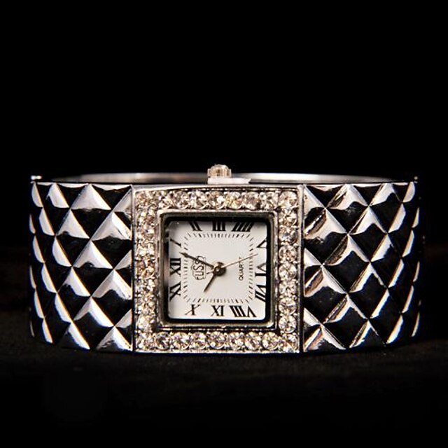  rétro en métal de diamant de montre de mode de magnifiques femmes