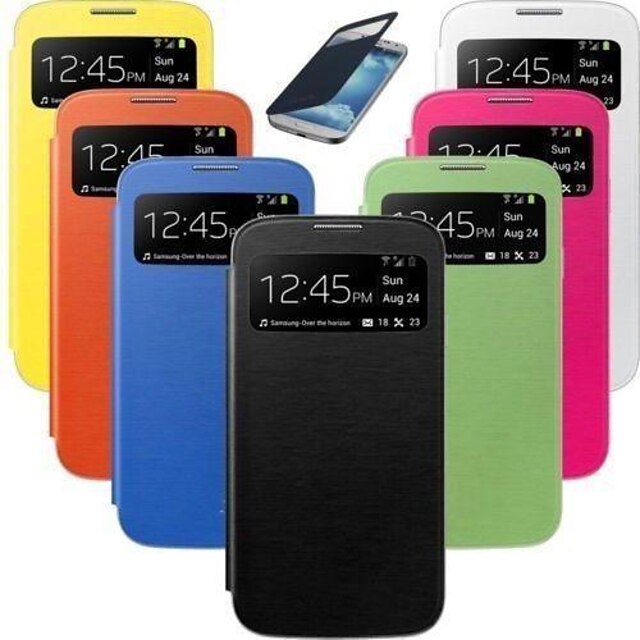  Smart Wake View Leather Case for Samsung Galaxy S4 9500  Galaxy S Series Cases / Covers
