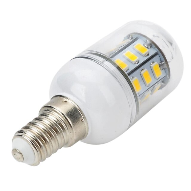  LED bodovky LED kulaté žárovky LED corn žárovky 300-400 lm E14 T 27 LED korálky SMD 5730 Teplá bílá 220-240 V / RoHs