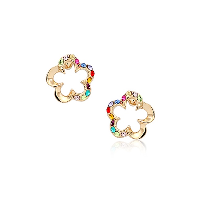  Stud Earrings Crystal Crystal Alloy Fashion Rainbow Jewelry Party Daily Casual 2pcs