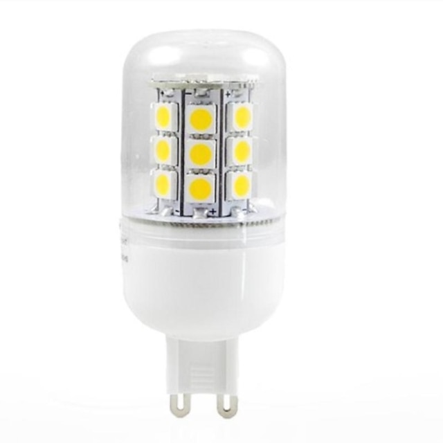  G9 5ワット30x5050smd 300LM 2800-3200K暖かい白色光は、トウモロコシのLED電球（AC 220-240V）