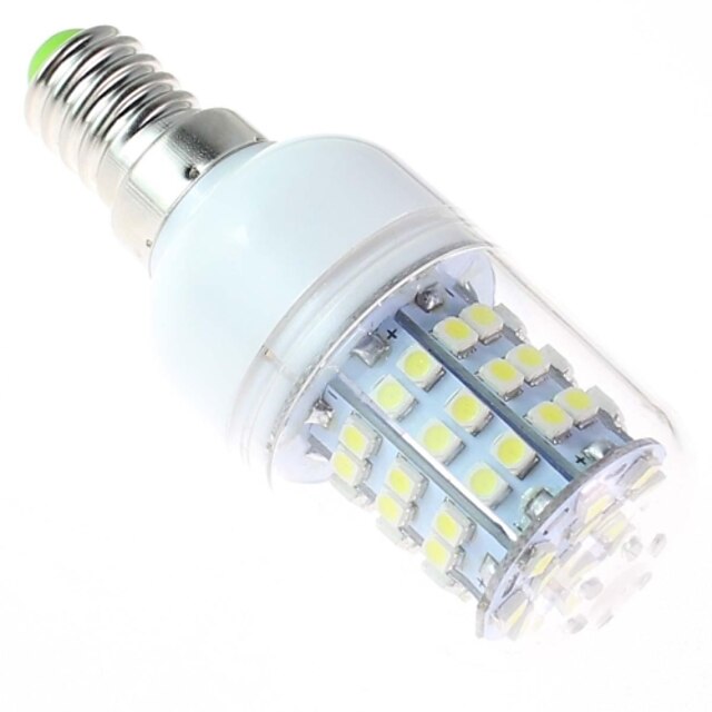  bombilla LED de luz blanca, e14 4w 60smd3528 5500-6500k 220v