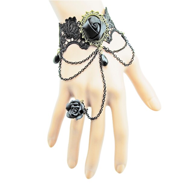  Coolshine European Lace Bracelet With Rings-2014-201-LSL066