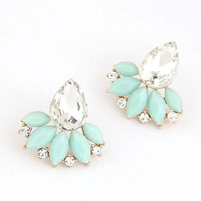  Women's Stud Earrings Ladies Fashion Elegant Bridal Resin Earrings Jewelry White / Blue / Pink For Wedding Party Daily Office & Career