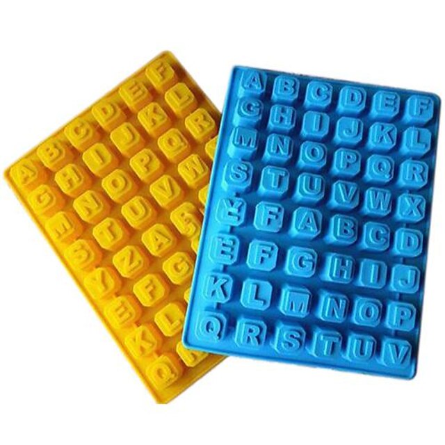  48 rooster van letters ijs schimmel plastic willekeurige kleur (11.8x7x0.92 inch)