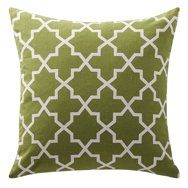  1 pcs Cotton Pillow Cover / Pillow With Insert, Geometric Modern / Contemporary
