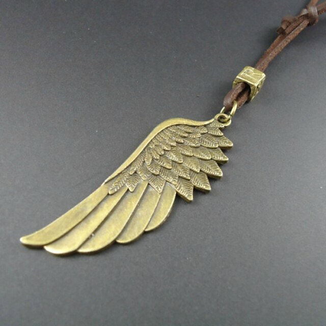  Men's Pendant Necklaces Others Wings / Feather Leather Alloy Unique Design Fashion Jewelry For Gift Casual