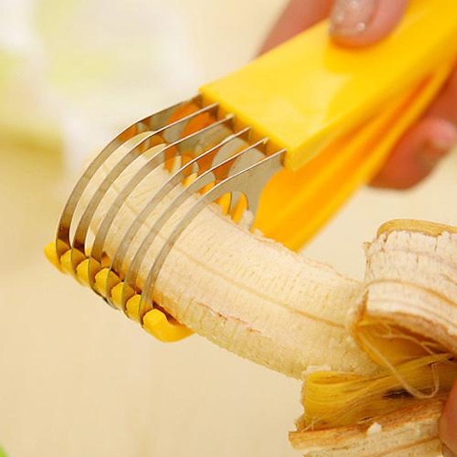  Bananenschneider Chopper Obst Cutter Gurke Gemüseschäler Salat Küchenwerkzeug