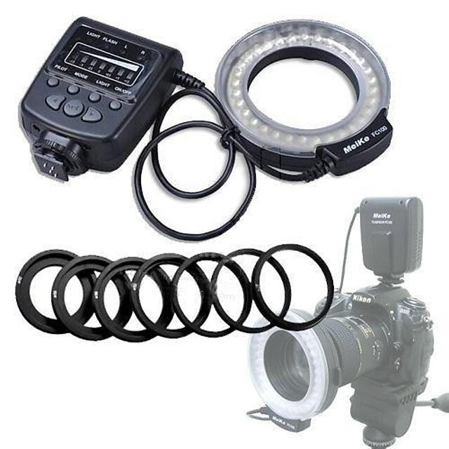  Meike® LED Macro Ring Flash FC-100 for Canon Nikon Pentax Olympus DSLR Camera Camcorder
