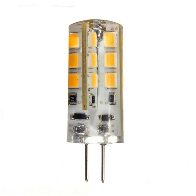  1.5 W LED Bi-pin světla 130-150 lm G4 24 LED korálky SMD 2835 Teplá bílá 12 V / CE / RoHs