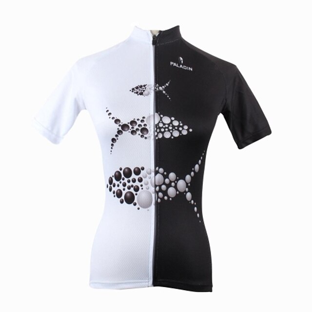  ILPALADINO Women's Short Sleeve Cycling Jersey Summer Polyester Polka Dot Funny Animal Plus Size Bike Jersey Top Mountain Bike MTB Road Bike Cycling Ultraviolet Resistant Quick Dry Breathable Sports