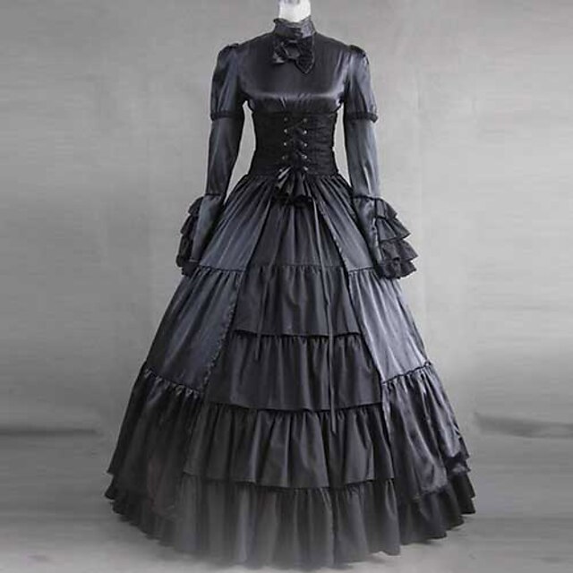 Gothic Lolita Aristocrat Lolita Dress Long Length Satin Cotton Dress Petticoat Lolita Accessories
