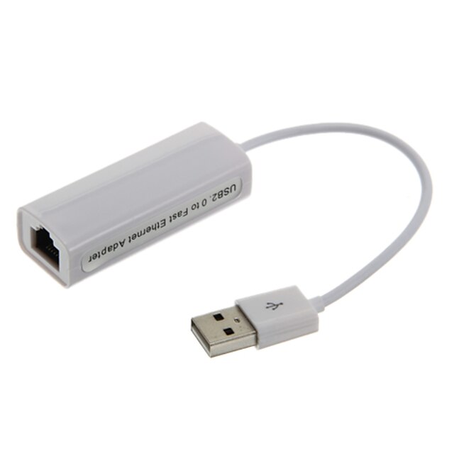  usb2.0 ethernet-adapter voor computer hoge snelheid witte hoge kwaliteit, duurzaam