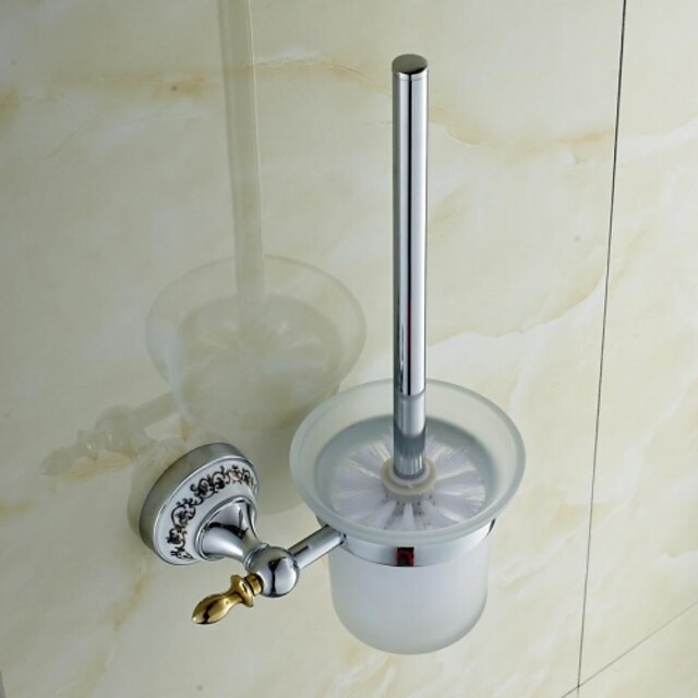  Suport Perie Toaletă Detașabil Contemporan Alamă 1 piesă - Hotel baie