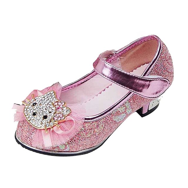  Girls' Shoes Leatherette Spring / Fall Mary Jane Bowknot / Appliques / Buckle for White / Pink / Purple / Rubber