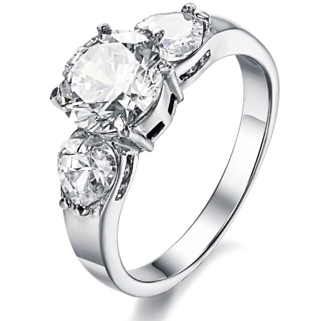  Women's Band Ring - Titanium Steel Heart Fashion 5 / 6 / 7 For Wedding / Party / Daily / Rhinestone