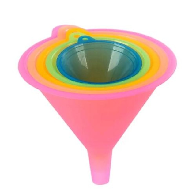  צבעי ממתקי משפך פלסטיק (5pcs צבע אקראי)